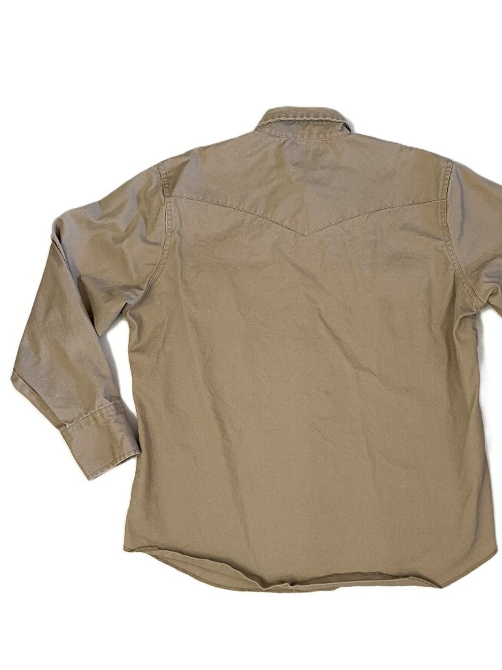 Vintage Wrangler Pearl Snap Shirt Large Heavyweight Long Sleeve Workwear Western - Picture 4 of 16